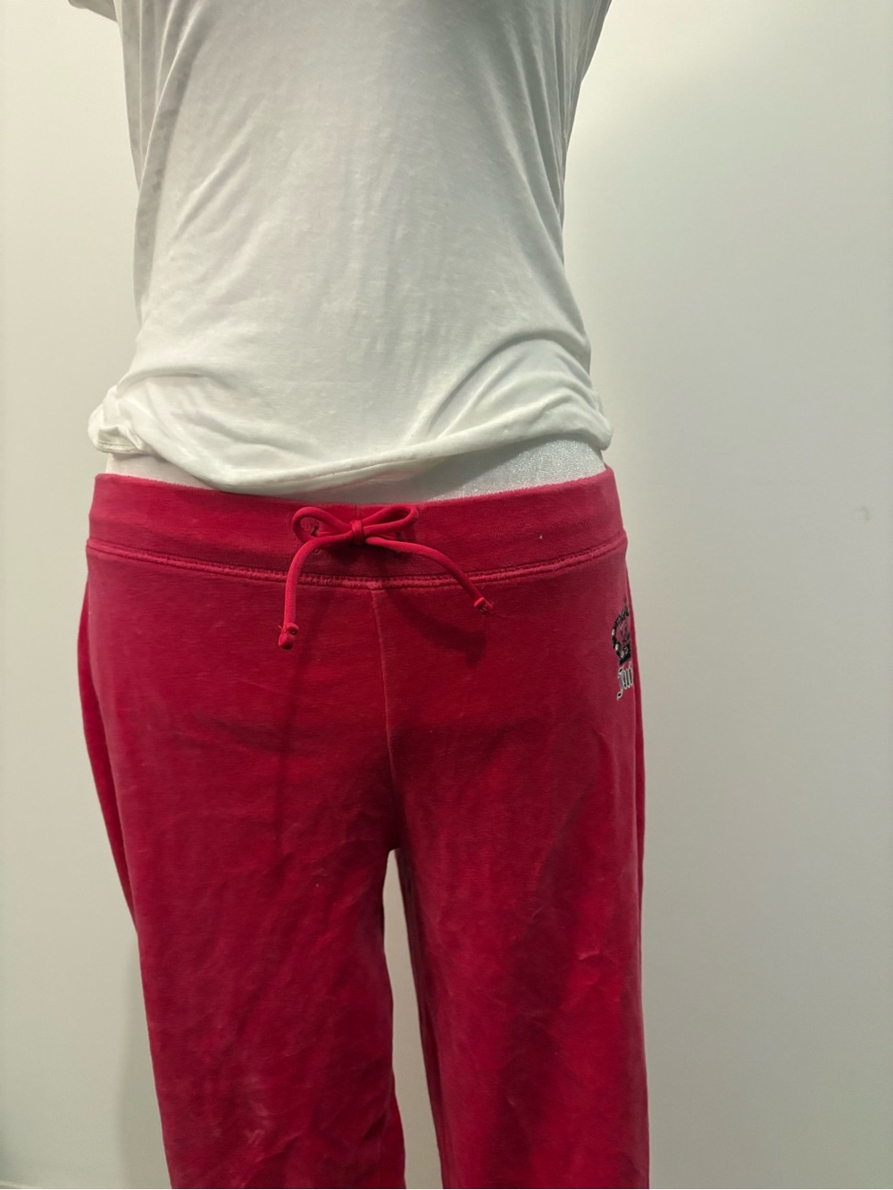 Juicy Couture Velour Y2K Track Pants Rhinestone Crown Low Rise Drawstring